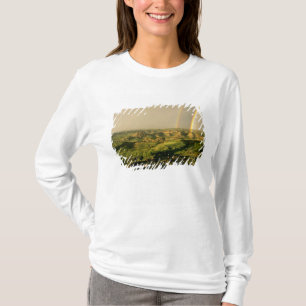 Double Rainbow over Painted Canyon in Theodore T-Shirt