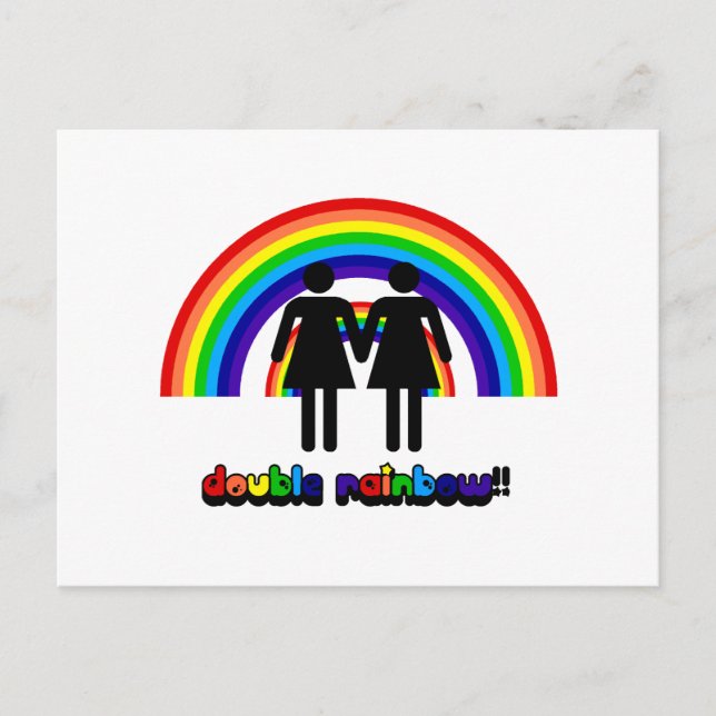 Double Rainbow Postcard (Front)