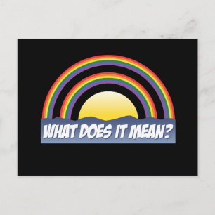 Double Rainbow What Does It Mean? Postcard