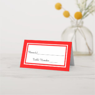 Double Red Trim - Escort Card