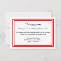 Double Red Trim-Reception Invition