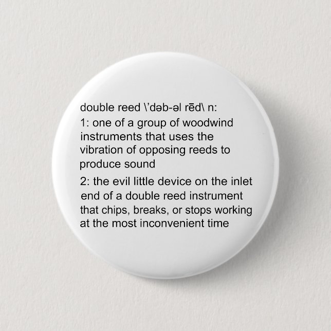 Double Reed Definition 2 Inch Round Button (Front)