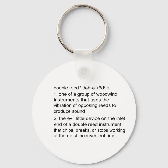 Double Reed Definition Keychain (Front)