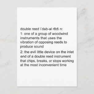 Double Reed Definition Postcard