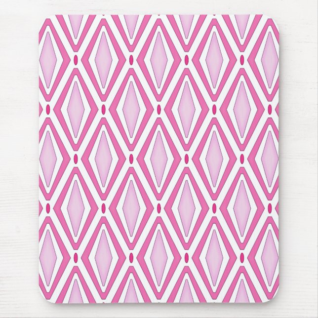 Double Retro Diamond Pinks Mouse Pad (Front)
