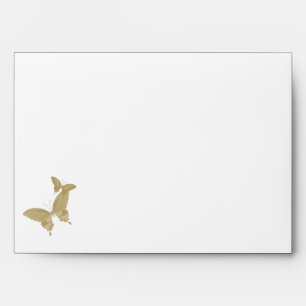 Double Ring Butterfly Wedding Envelope