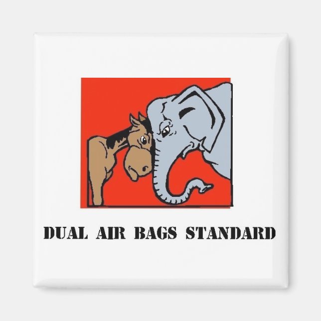 DOUBLE SACS AÉRIENS STANDARD POLITIQUE MAGNET DÉMO (Devant)