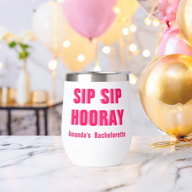 Double Shadow Sip Sip Hooray Bachelorette Party (Bachelor Party)