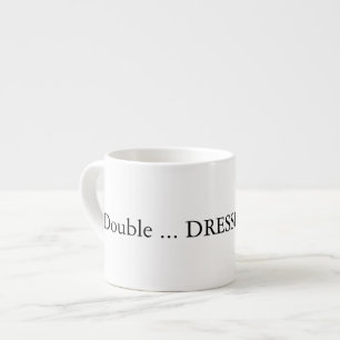 Double shot espresso with water thanks cup