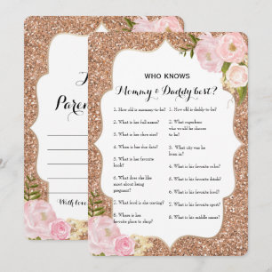 Double Side 2 Baby Shower Game- Advice   Who Knows Invitation