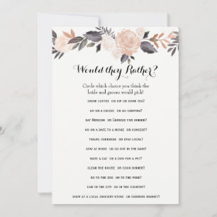 Double Side Bridal Shower Games- Groom Say  Rather