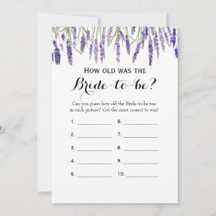 Double Side - Bridal Shower Games How Old   Advice