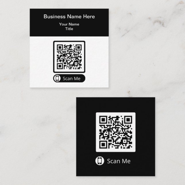 Double Side QR Code Promotional Business Cards  (Front/Back)