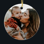 Double Sided 2 Photo Custom Ceramic Ornament<br><div class="desc">Double Sided 2 Photo Custom Ceramic Ornament</div>