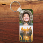Double Sided 4 Photo Keychain<br><div class="desc">4 personalized photos of your choice on a metal keychain with rounded corners.</div>