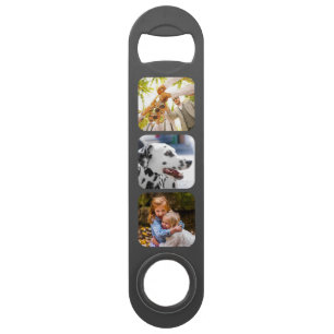 Double Sided 6 Photo Keychain Bottle Opener Bar Key