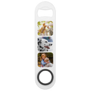 Double Sided 6 Photo Keychain Bottle Opener Bar Key