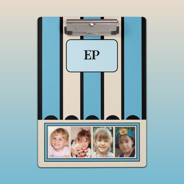 Double sided add initials 8 photos blue sand clipboard (Creator Uploaded)