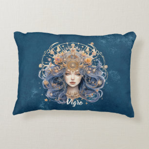 Double-sided artsy Vigro sign custom name Accent Pillow