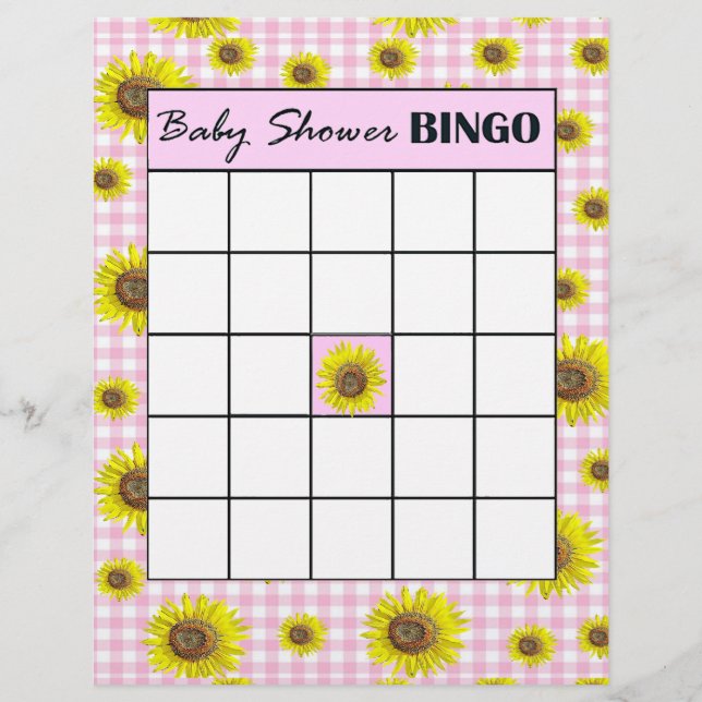 Double Sided Baby Shower Game BINGO/Baby Names Flyer (Front)