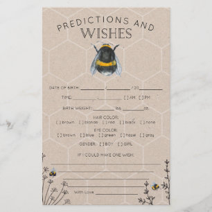 Double Sided Baby Shower Games Bee