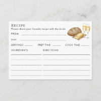Double Sided Bread & Butter Bridal Shower Recipe 