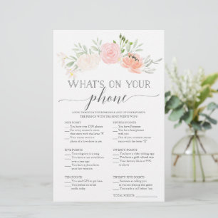 Double Sided Bridal Shower Games Pastel Blush