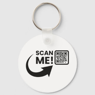 Double Sided Business Logo & QR Code Keychain