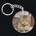 Double Sided Cat Photos Key Chain<br><div class="desc">Add pictures of your favourite cat or dog or pet to this double sided key chain in the customize area.</div>
