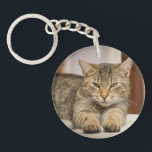 Double Sided Cat Photos Key Chain<br><div class="desc">Add pictures of your favourite cat or dog or pet to this double sided key chain in the customize area.</div>
