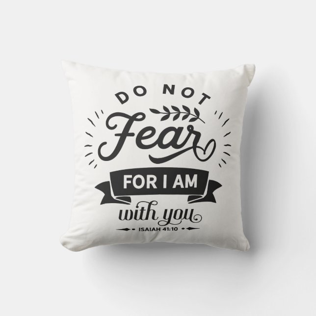 Double-sided Christian Ephesians and Isaiah quotes Outdoor Pillow (Front)