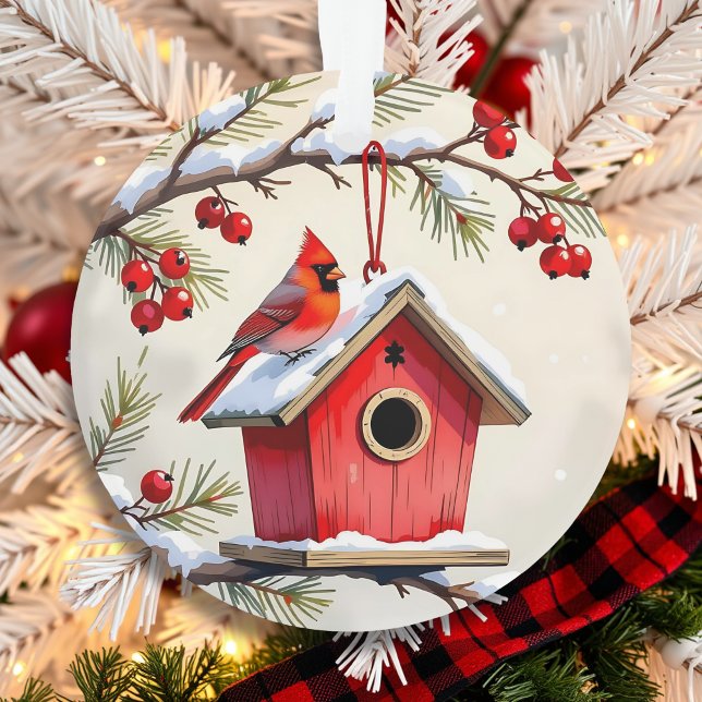 Double Sided Christmas Cardinals Ornament (Creator Uploaded)