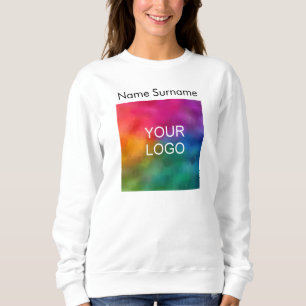 Double Sided Company Business Logo Women's Basic Sweatshirt