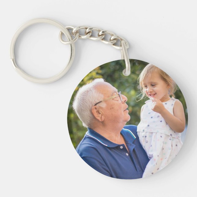  Double Sided Create Your Own Two Photo  Keychain (Front)