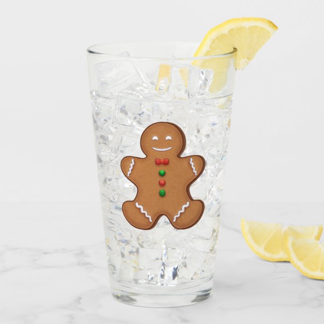 Double Sided Custom Gingerbread Glass (Back Ice)