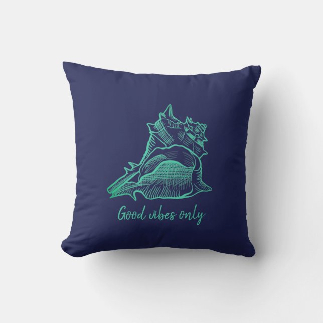 Double sided custom text Shell Throw Pillow (Front)
