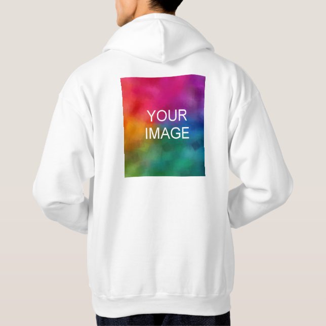 Double-Sided Design Add Image Logo Men's Basic Hoodie (Back)
