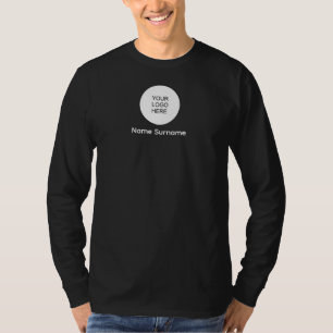 Double Sided Design Your Company Logo Mens Work T-Shirt