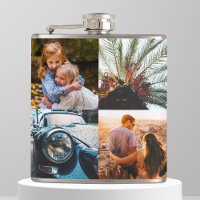 Double Sided Edge Print 7 Photo Template Flask