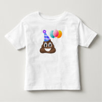 Double Sided Emoji Birthday Poop T-Shirt