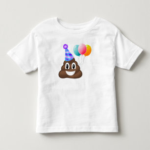 Double Sided Emoji Birthday Poop T-Shirt
