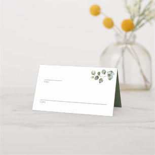 Double sided Eucalyptus line for table and name Place Card