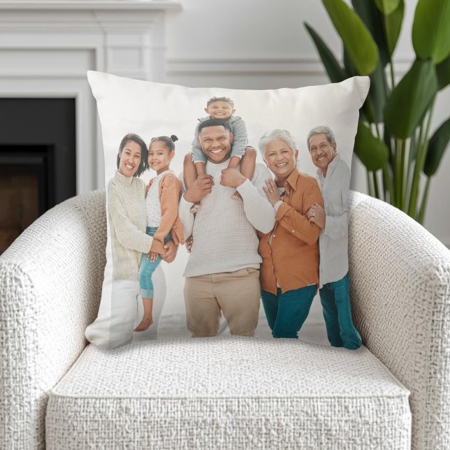 Double Sided Family Photo Throw Pillow (Double Sided Family Photo Throw Pillow )