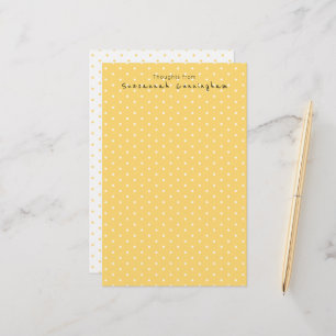 Double Sided Fun Polka Dot Pattern Custom Name  Stationery