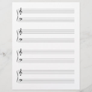 Double-Sided Grand Staffs Music Manuscript Paper