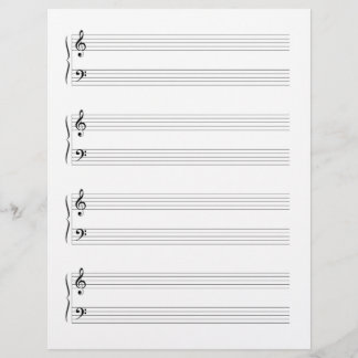 Double-Sided Grand Staffs Music Manuscript Paper