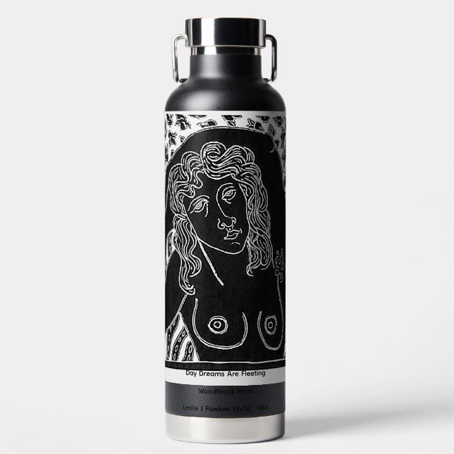 Double Sided Image-Copper Vacuum Insulated Thermos Water Bottle (Front)