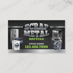 Double-Sided, Industrial Scrap Metal Business Card