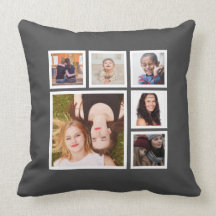 Double Sided Instagram Family Photo Collage  Throw