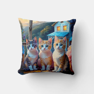 Double Sided Kitten Pillow